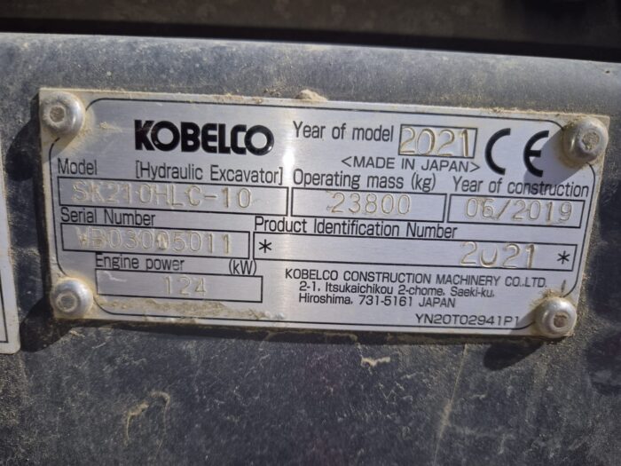 PELLE KOBELCO HLC SK210-10 HYBRID – Image 5